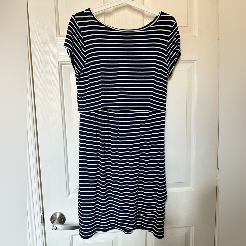 Gap stripe maternity dress